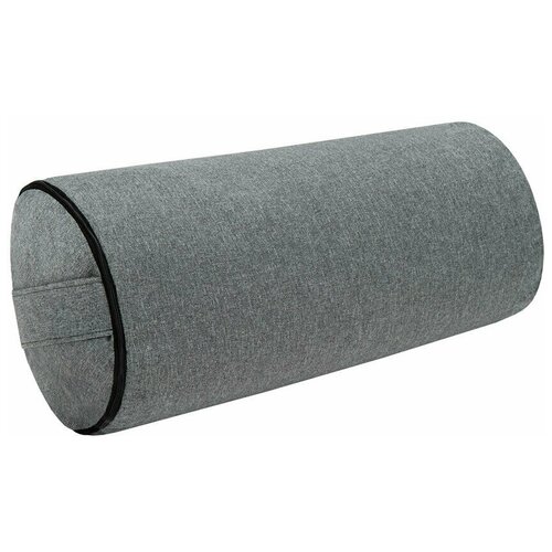 фото Подушка для йоги bio-textiles болстер валик 60*22 серый с лузгой гречихи