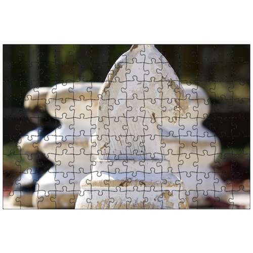 фото Магнитный пазл 27x18см."шахматы, фигура, древесина" на холодильник lotsprints