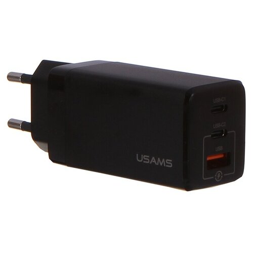 фото Зарядное устройство usams us-cc110 usb type c+1 usb type a black cc110tc01