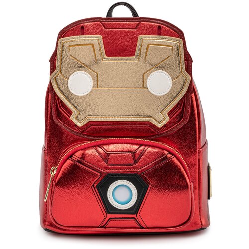 фото Рюкзак loungefly marvel ironman light up mini backpack mvbk0161