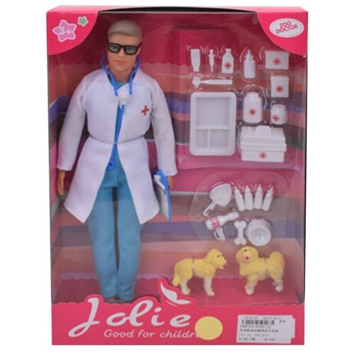 фото Игровой набор "ветеринар" в комплекте кукла юноша 31 см, предметов 21 шт наша игрушка k369-12