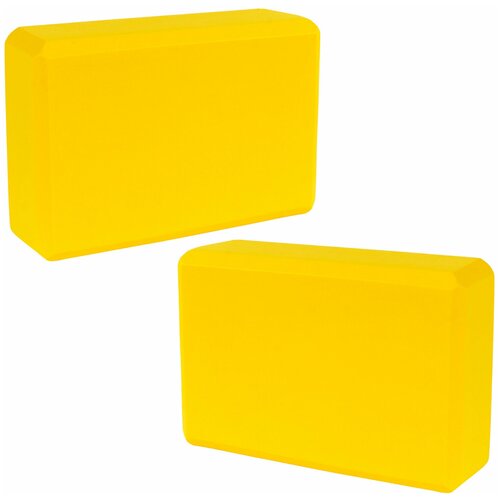 фото Блок для йоги, набор 2 шт. cliff 23х15х8см, 120гр, желтый