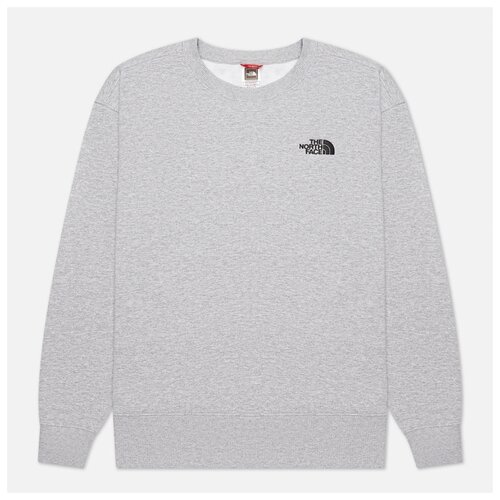 фото Мужская толстовка the north face oversized essential crew серый , размер xxl