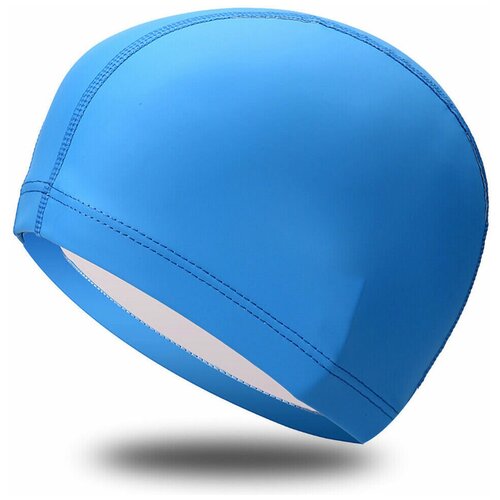 фото B31516-0 шапочка для плавания пу одноцветная (голубой) smart athletics