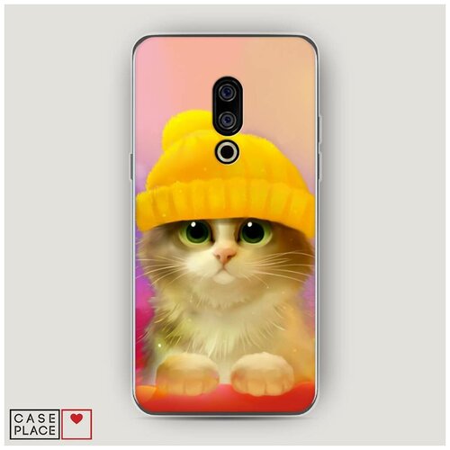 фото Силиконовый чехол "котенок в желтой шапке" на meizu 15 / мейзу 15 case place