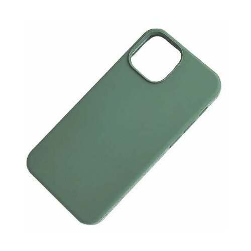 фото Задняя накладка для ip 13 (6.1) soft силикон серо-зеленая fixtor