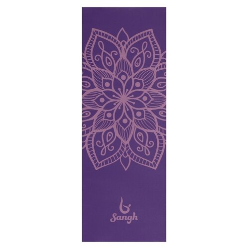 фото Коврик для йоги "мандала" 173 x 61 x 0.4 см, цвет фиолетовый sangh
