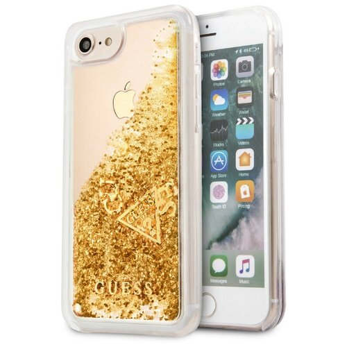 фото Чехол cg mobile guess glitter hard для iphone 7/8/se 2020, цвет золотой (guhci8gluflgo)