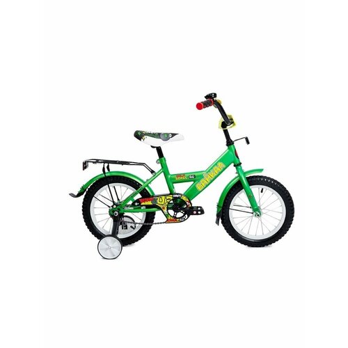 фото Велосипед детский 16" байкал в1603, с боковыми колесами, зеленый