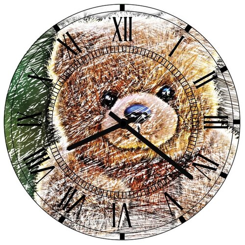 фото Svs настенные часы svs 3501127 kids медвежонок