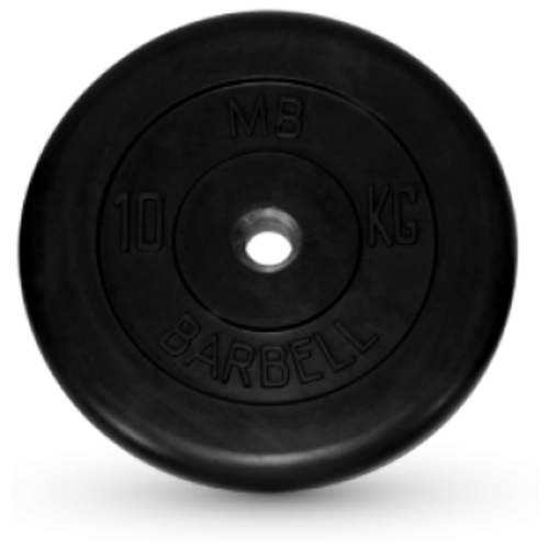 фото 10 кг диск (блин) mb barbell (черный) 26 мм. sportlim