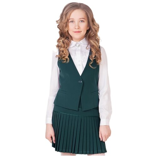 фото Школьная юбка инфанта, мини, размер 164-84, зеленый