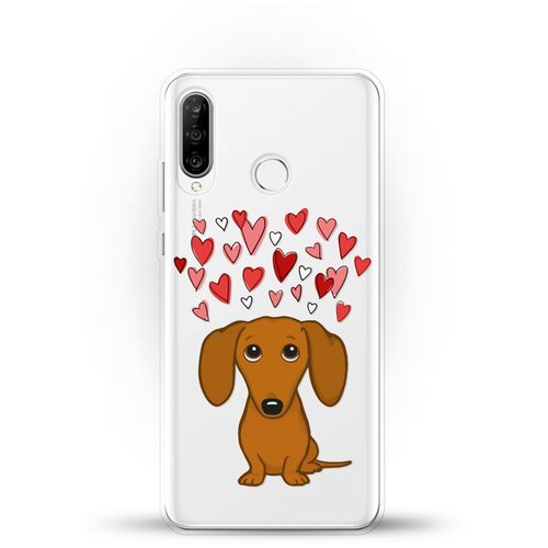 фото Силиконовый чехол любимая такса на huawei p30 lite andy & paul