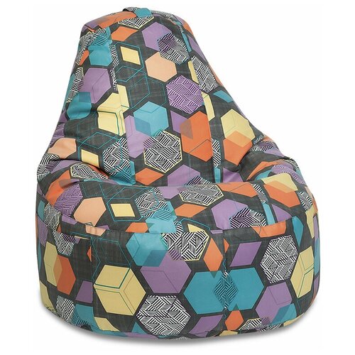 фото Кресло-мешок пуф окленд, размер м, многоцветный, delicatex