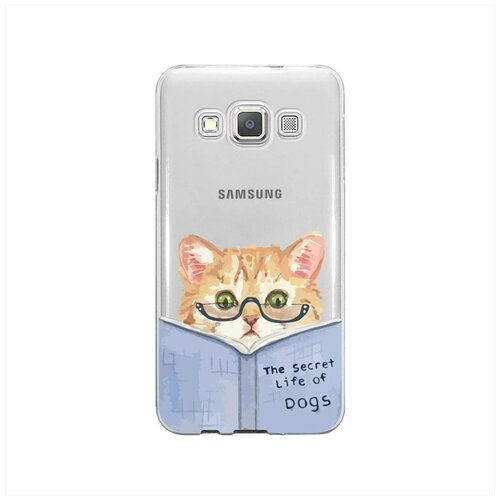 фото Силиконовый чехол "кот читает книгу" на samsung galaxy a3 / самсунг галакси а3 case place