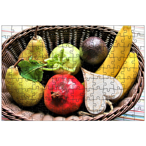 фото Магнитный пазл 27x18см."корзина, овощи, фрукты" на холодильник lotsprints
