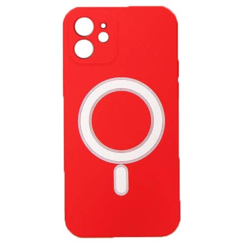фото Чехол luazon для apple iphone 12 magsafe silicone red 6852581