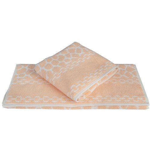 фото Hobby home collection полотенце marble цвет: персиковый (70х140 см)