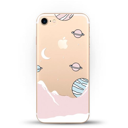 фото Силиконовый чехол горы и планеты на apple iphone se (2020) andy & paul
