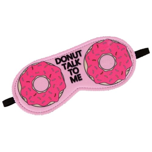 фото Маска для сна «пончики» 19,5 × 8,5 см, резинка одинарная, цвет розовый onlitop