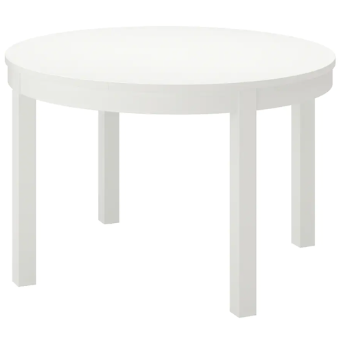 фото Bjursta бьюрста раздвижной стол, белый115/166 см ikea