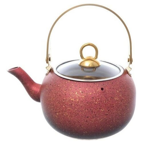 фото Чайник 1,6 л антипригарное покрытие красный o.m.s. collection "teapot sets" / 223816