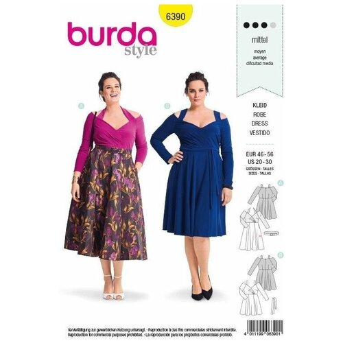 фото Выкройка burda 6390 - платье