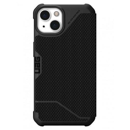 фото Чехол-книжка urban armor gear (uag) metropolis series для iphone 13, цвет черный кевлар (113176113940)