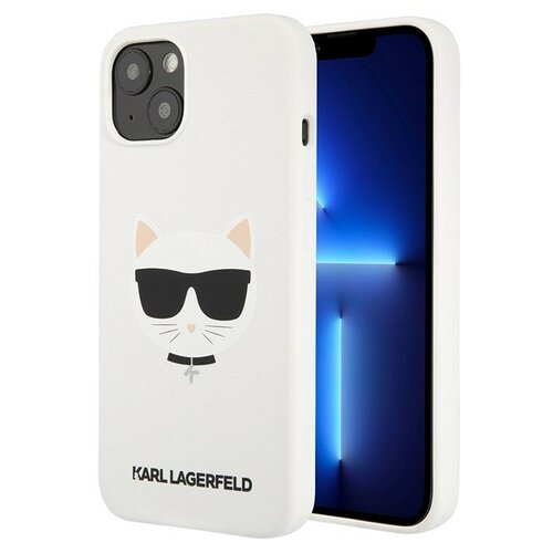 фото Karl lagerfed чехол karl lagerfeld liquid silicone choupette hard для iphone 13, белый