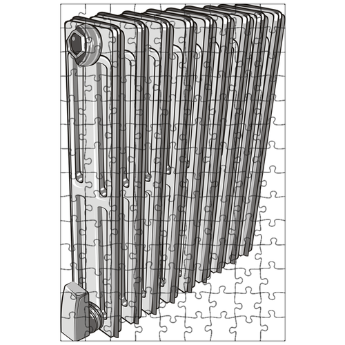 фото Магнитный пазл 27x18см."радиатор, обогреватель, дом" на холодильник lotsprints