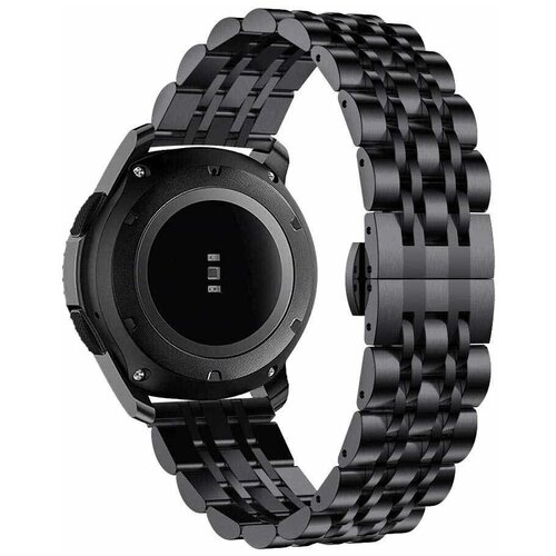 фото Сменный стальной ремешок mypads для умных смарт-часов samsung galaxy watch3 titan 45 mm украшенный цветными звеньями и уникальным дизайном (черный)