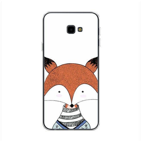 фото Силиконовый чехол "лиса в модном свитере" на samsung galaxy j4 + / самсунг галакси j4 плюс case place