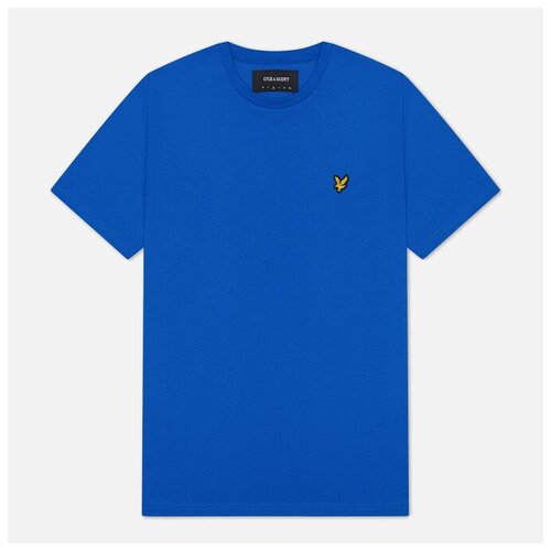 фото Мужская футболка lyle & scott plain crew neck синий , размер m