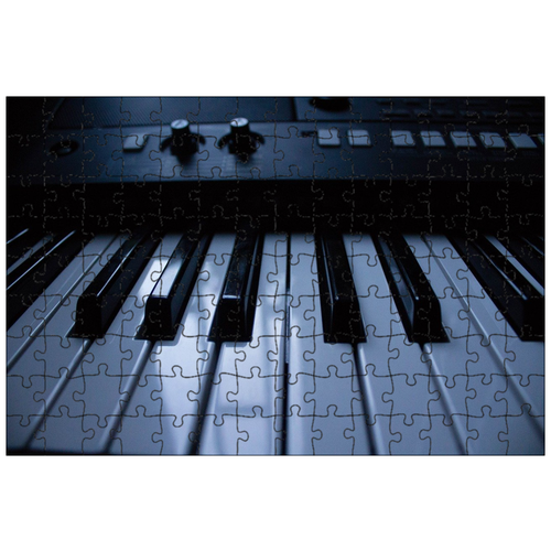 фото Магнитный пазл 27x18см."пианино, лобной, ключи" на холодильник lotsprints