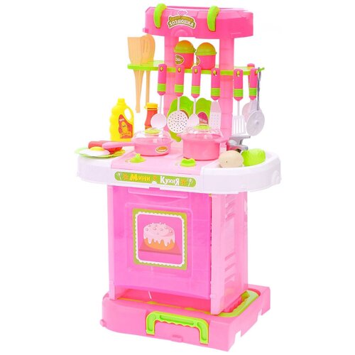 фото Игровой модуль кухня розовая мечта с аксессуарами, складывается в чемодан, световые и звуковые эфф . happy valley