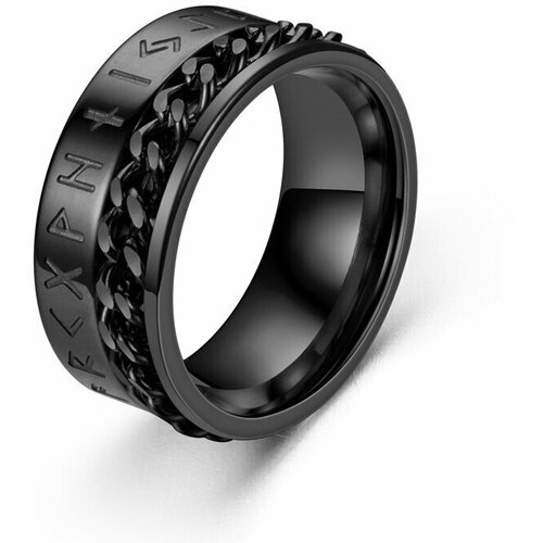 фото Славянский оберег, кольцо-кулон, размер 17, черный нет бренда