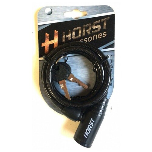 фото Horst велозамок horst 8x1000 mm black (ключ)