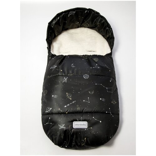 фото Конверт-мешок amarobaby snowy baby космос черный 85 см