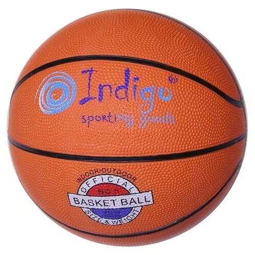 фото Мяч баскетбольный №3 indigo (резина) 7300-3-tbr оранжевый