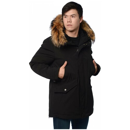фото Зимняя куртка мужская clasna 124 размер 50, черный