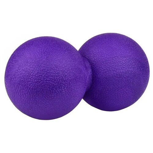 фото Массажный мяч для фитнеса, йоги и пилатеса сдвоенный, 6 см, фиолетовый cliff