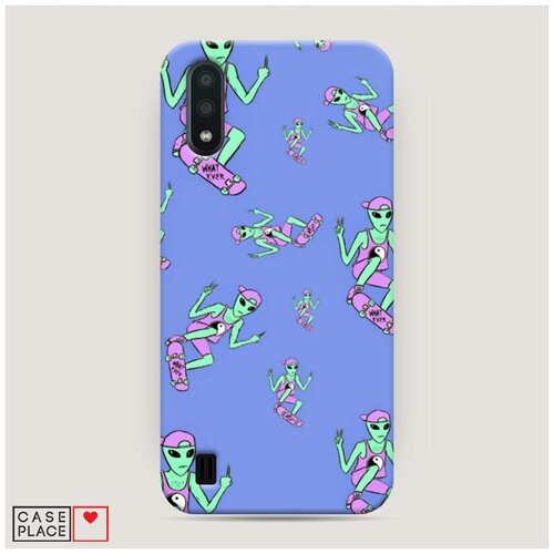 фото Чехол пластиковый samsung galaxy a01 ayy lmao скейтер case place