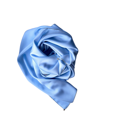 фото Платок, sergio valentini, шёлковый платок, цвет: голубой, 90 х 90 см
