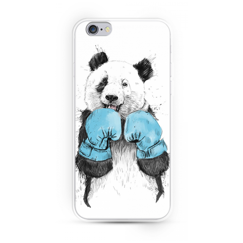 фото Силиконовый чехол панда боксер на iphone 6 case place