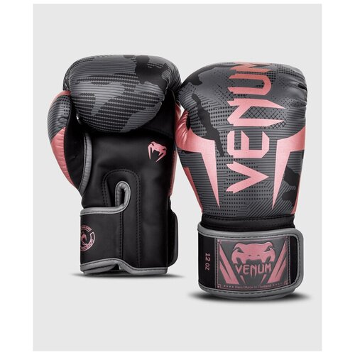 фото Venum боксерские тренировочные перчатки elite черно- розовые