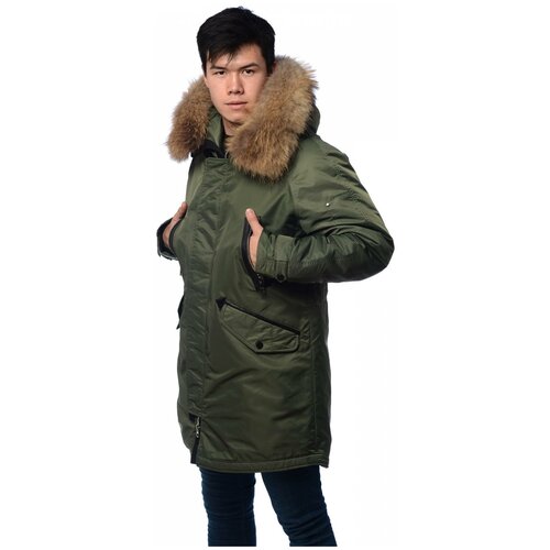 фото Зимняя куртка мужская clasna 102 размер 52, зеленый