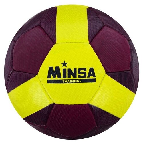 фото Мяч футзальный minsa, размер 4, 32 панели, pu, ручная сшивка, бутиловая камера, 400 г mikimarket
