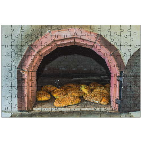 фото Магнитный пазл 27x18см."каменная печь, традиционный, хлеб" на холодильник lotsprints