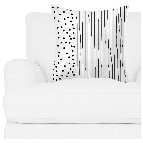 фото Декоративная подушка, наволочка из лавсана, белая, 45х45 см,5 sisters 5s- pillow-12