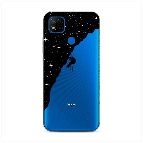 фото Силиконовый чехол "скалолаз в космосе" на xiaomi redmi 9c / сяоми редми 9c case place